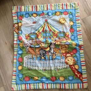 Bazooples Carousel baby quilt crib comforter